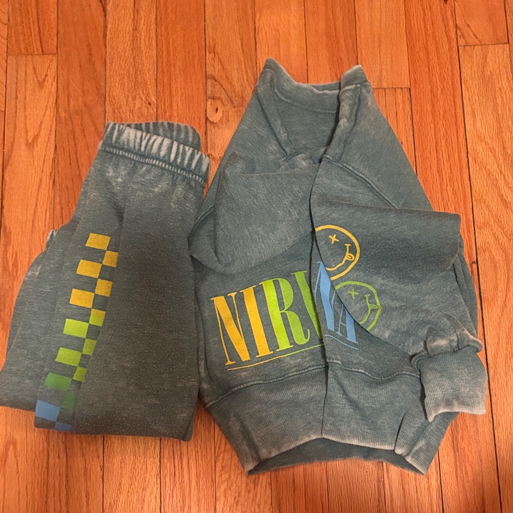 Rowdy Sprout Kids Teal and Yellow Matching Set